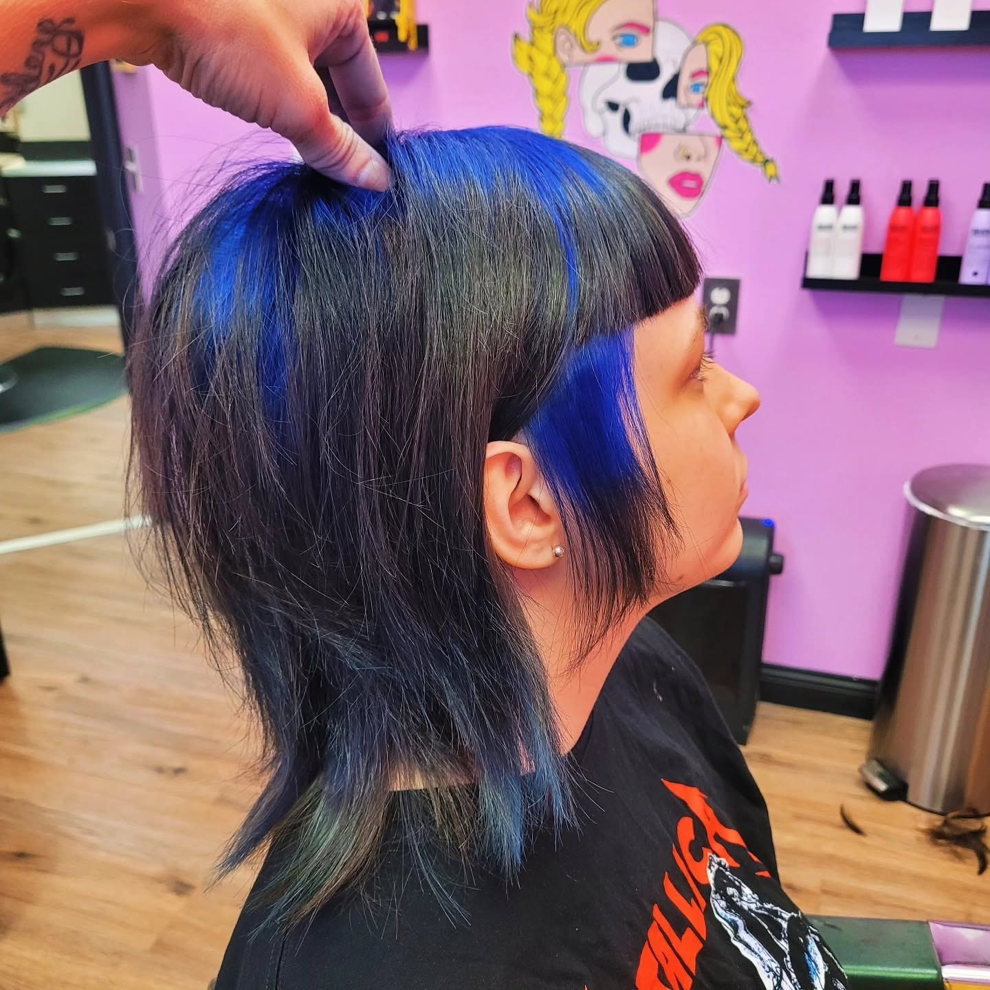 Blue and black creative color
