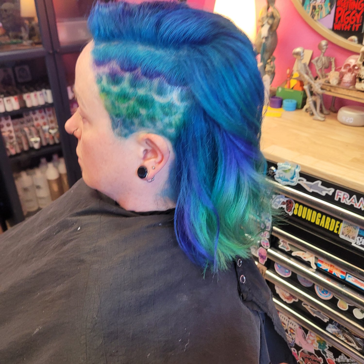Blue and teal vivid color