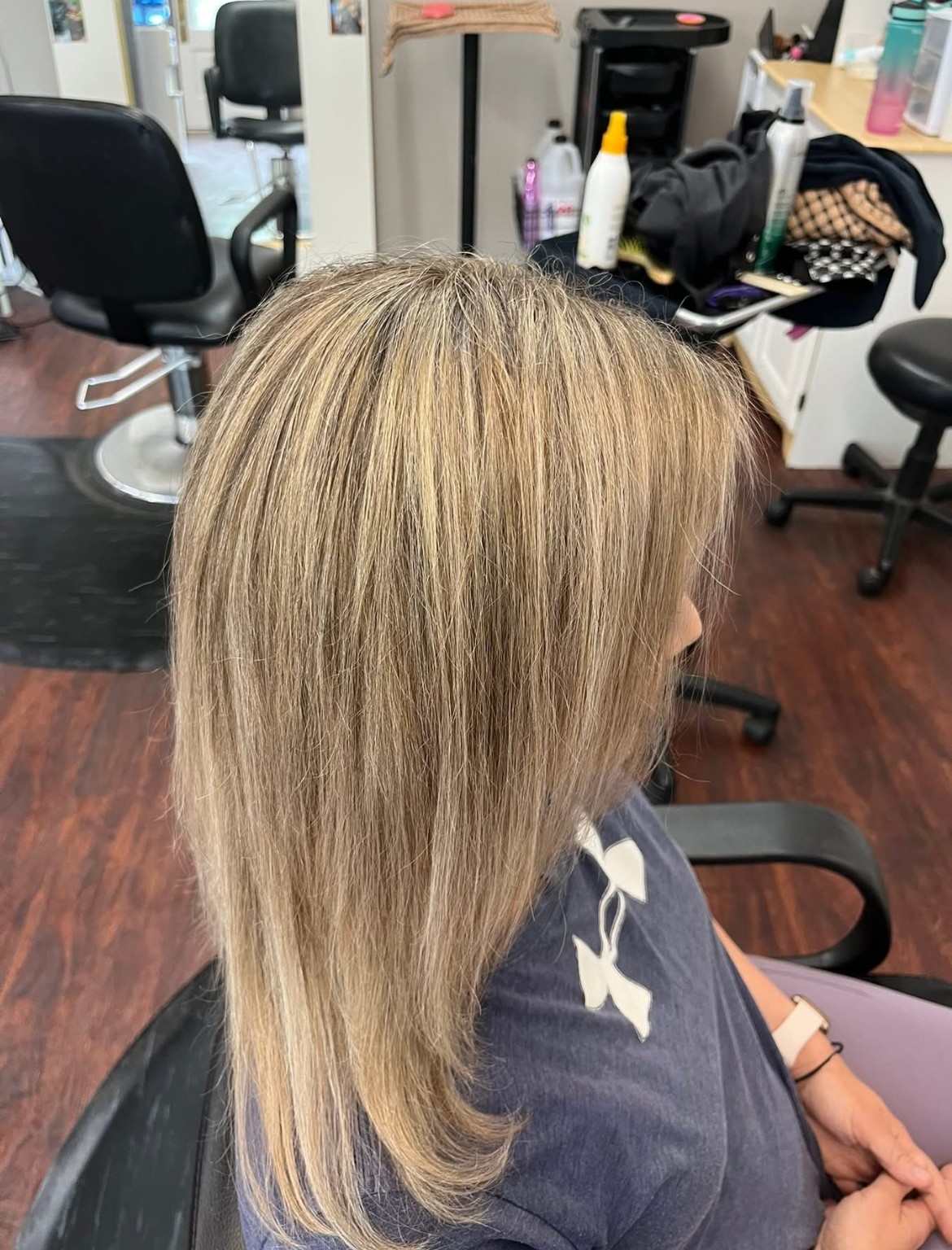 Smooth blonde bob — hair by Tiffany Huber